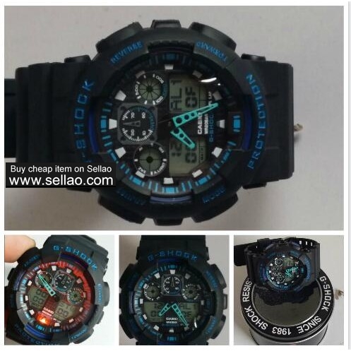 Hot sale Casio Top Grade Metal Box Casio G Shock Ga100 Watch Sports Watches LED Dual Display Watch