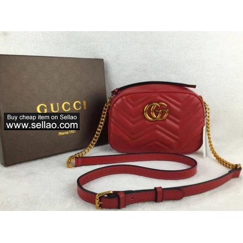 2019 GUCCI GG Marmont small matelassé shoulder bag Free shipping