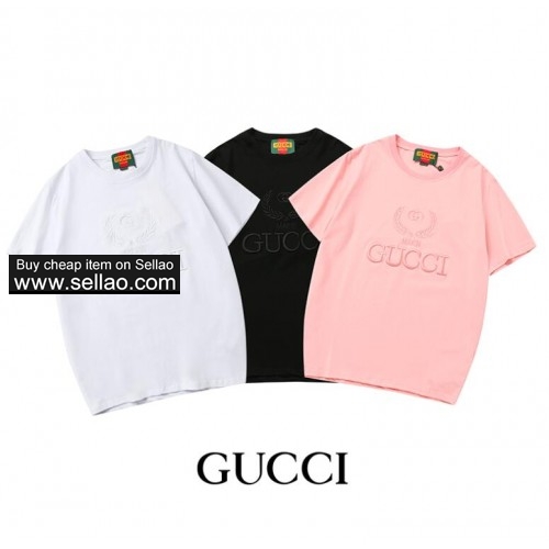 2019 newest Gucci Letter embroidery men Women T-shirts top quality luxury casual short-sleeved tees
