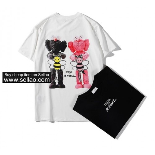 newest Dior Little bee prints men Women T-shirts top quality luxury casual  tees Lovers clothing