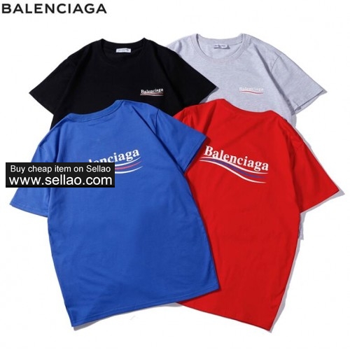 Balenciaga top quality Letter prints men Women T-shirts casual short-sleeved summer Lovers tee tops