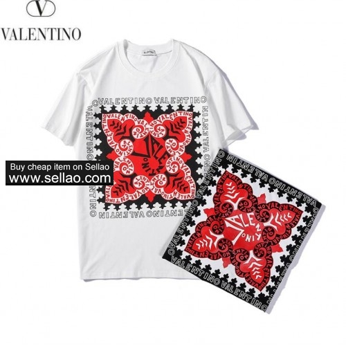 luxury brand Valentino top quality prints mens T-shirts Womens casual short-sleeved Lovers tee tops