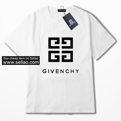 newest GIVENCHY Letter prints white men Women T-shirts top quality luxury casual  tees mens clothing