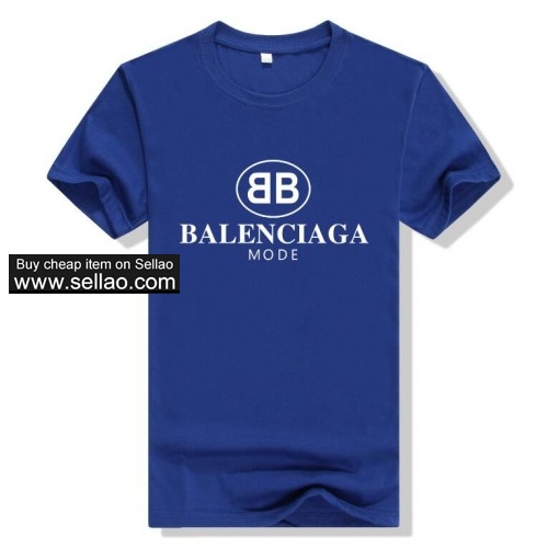 New Balenciaga Mode men women T-shirts casual short-sleeved tees Tshirt Fashion Street sports tops