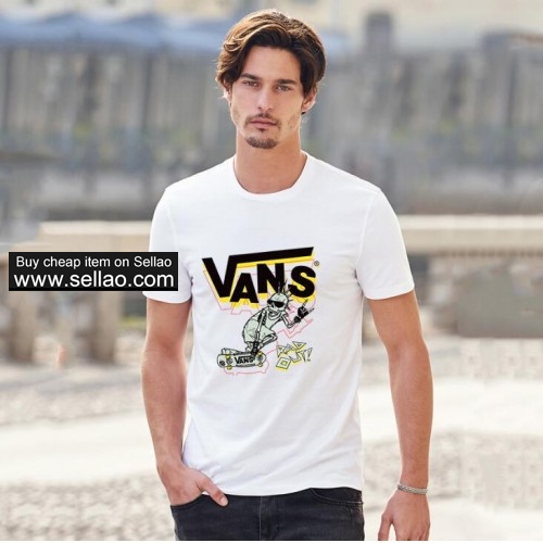Vans New men women T-shirts brand Outdoor Hip-hop Cotton short-sleeved tops Skateboard tees T shirt
