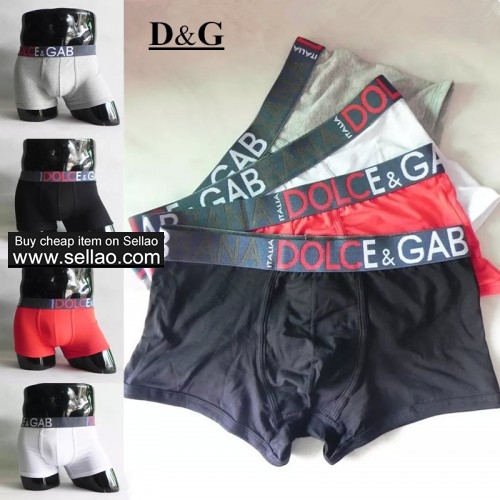 5Pcs DOLCE&GAB Sexy underwear Men's Pure cotton Underwear Modal Boxers shorts Ｄ&G118