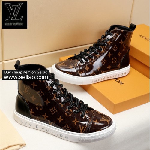 Louis Vuitton High quality Men's Flat Shoes Casual Shoes Men LV Sneakers high top Shoes