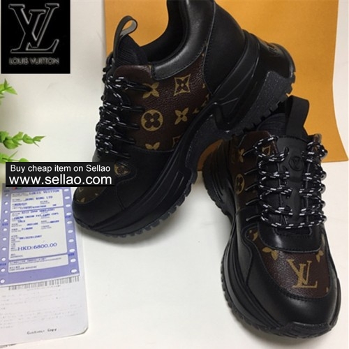 High quality Louis Vuitton Men's Women's Flat Shoes Casual Shoes LV Sneakers Running AIR Shoes