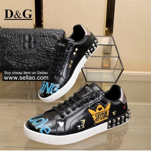 MEN'S WOMEN'S TOP lUXURY QUALITY DOLCE & GABBANA TRAINER SNEAKER BRAND LEATHER SHOES