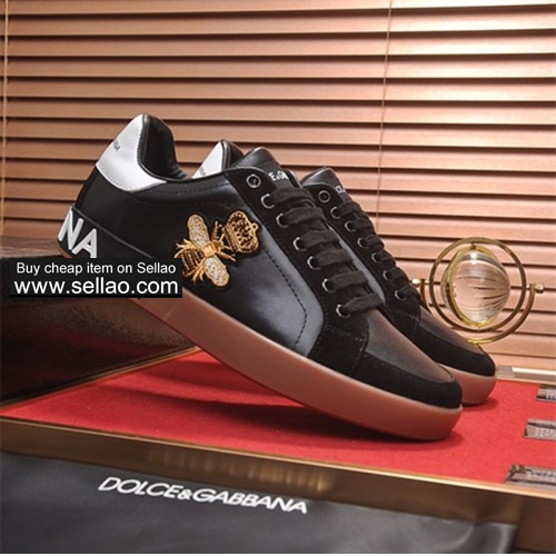 MEN'S TOP lUXURY  QUALITY CASUAL SHOES DOLCE & GABBANA BRAND TRAINER SNEAKER Size:38-45