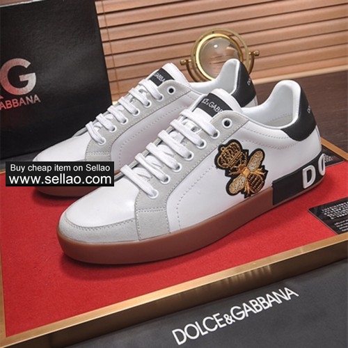 MEN'S TOP lUXURY QUALITY CASUAL SHOES DOLCE & GABBANA BRAND TRAINER SNEAKER Size:38-45
