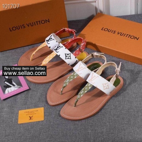 Louis Vuitton Superheated Leather Flat-soled Sandals 2019