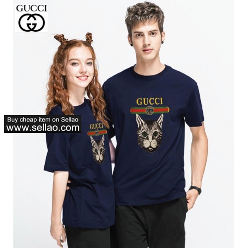 Brand Gucci top-quality T-shirt 100% Cotton Couple short sleeve T-shirt Size:S-5XL
