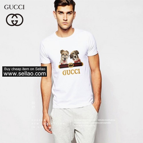 Brand Gucci top-quality T-shirt 100% Cotton Couple short sleeve T-shirt Size:S-5XL