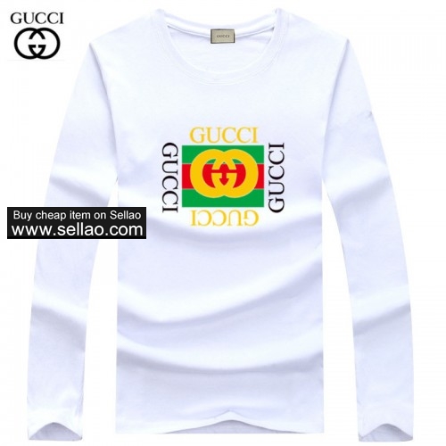 Brand Gucci top-quality T-shirt 100% Cotton Couple long sleeves t-shirts  Sweater coat Size:S-5XL