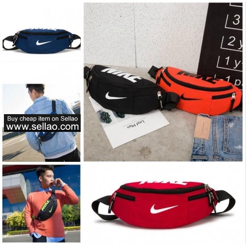 NIKE Unisex Fanny Pack Sports Waist Bag Crossbody Bag mini Canvas chest bags wallet Mobile phone bag