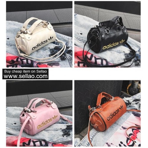 ADIDAS Round Leather Crossbody Shoulder Bag Women handbags Totes Ladies Bags female Bags handbag
