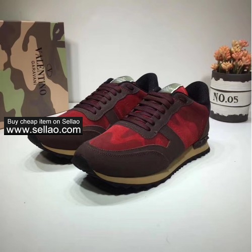 Valentino women men 100% leather running shoes sports shoes Sneaker