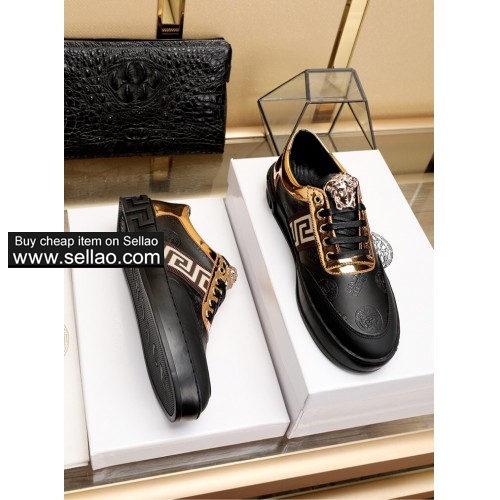2019 new fashion luxury luxury designer Versace casual shoes 38-44 yards free shipping retail wholes