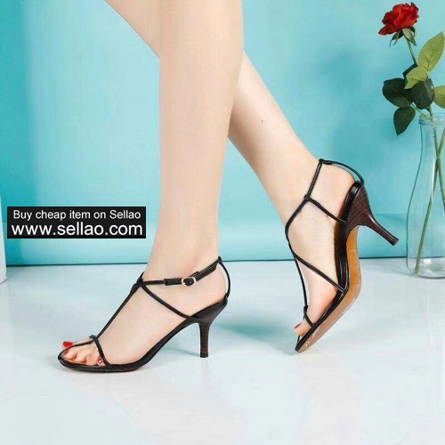 McQueen 2019 women leather High-heeled sandals W16