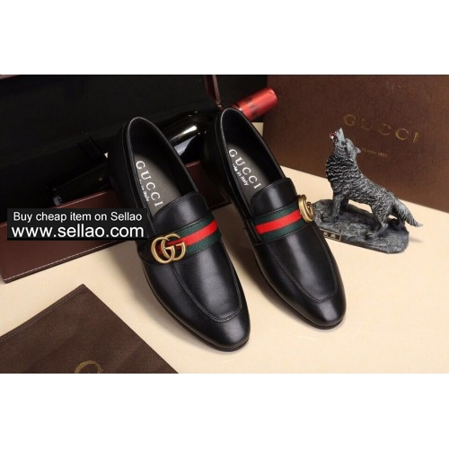 GUCCI 2019 new men Leather fashion Business shoes