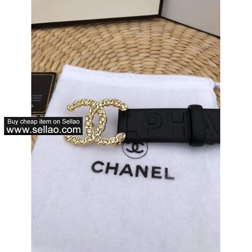 Chanel pharrell belts with Diamond buckle Ladies' belt