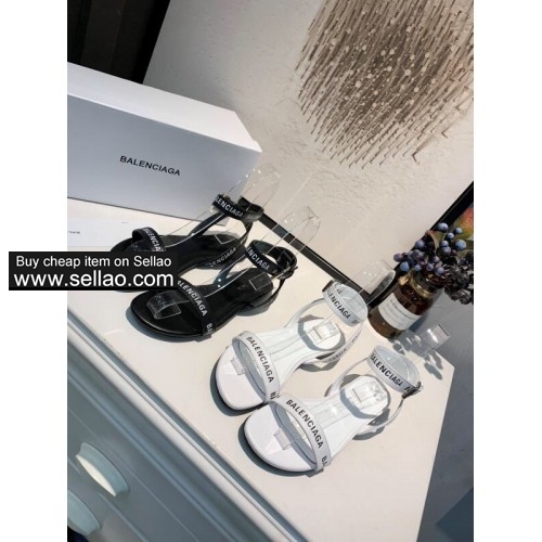 2019 Balenciaga WOEMNS SLIPPERS LEATHER SANDALS 35-40 SHOES