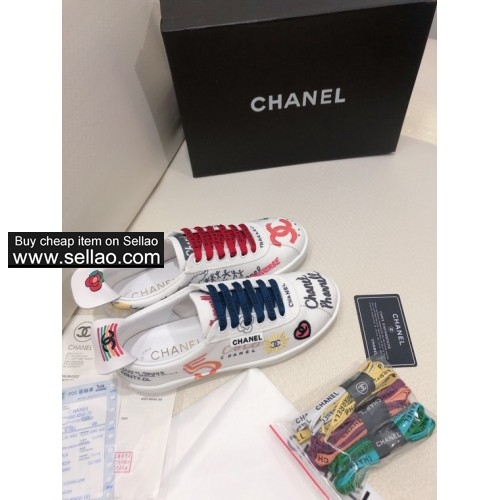 CHANEL New Style Casual Shoes WOEMNS TRAINERS 3D printing and electric embroidery patterns SNEAKERS