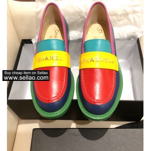 2019 CHANEL x PHARRELL  Designer Shoes Capsule Collection Muticolor Mules Loafers Leath