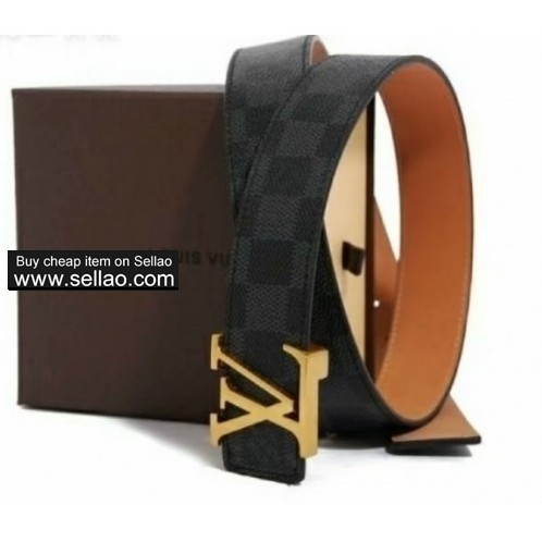 Louis Vuitton INITIALES DAMIER GRAPHITE belt, 40 mm