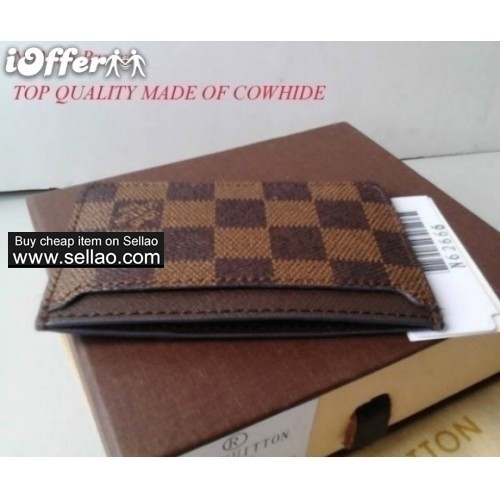 selling Louis vuitton Leather Black Cowhide Credit Card Wallet Purse Bag lv