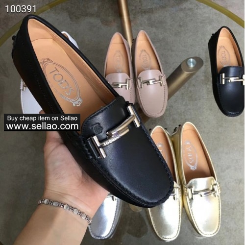 New women High end Cowhide drive Peas shoes Business Loafers Tod's
