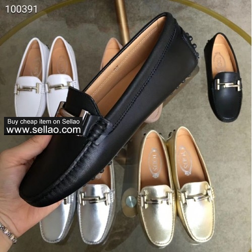 New women High end Cowhide drive Peas shoes Business Loafers Tod's