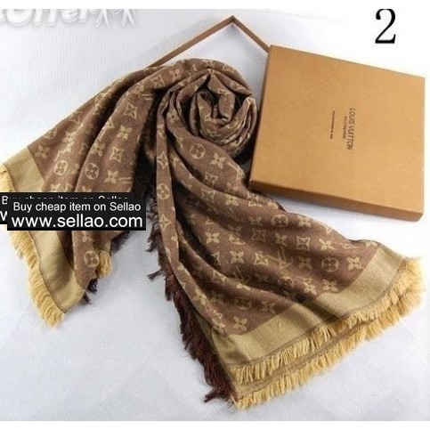 louis vuitton lv womens leopard shadwl scarf brown scarves
