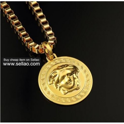 new 24-carat gold versace men's necklace