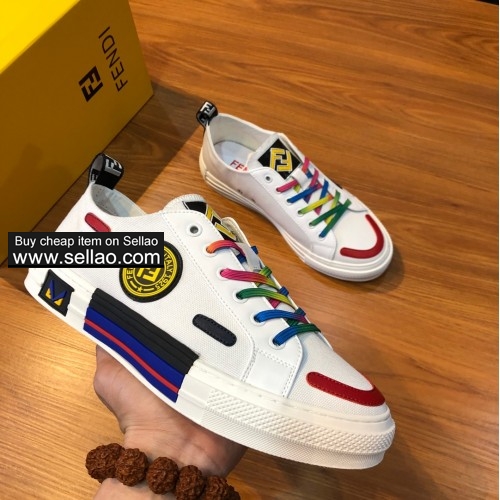 2019 new men leather Top sports shoes running shoes H7 Fendi