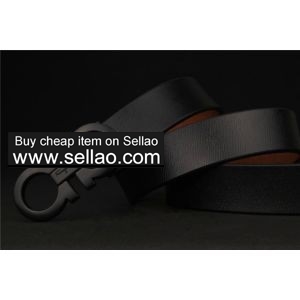Fashion Ferragamo Men's Women's Belt Real Leather Belt 8 Buckle Free Shipping