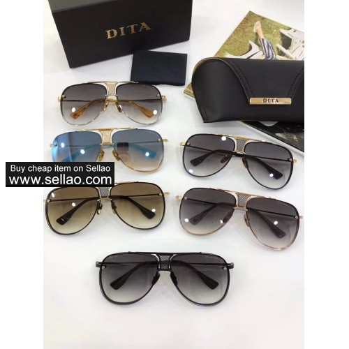 Dita Decade Two DRX-2082 A-SLV-GLD Black 18k Gold Sunglasses Grey Gradient AR
