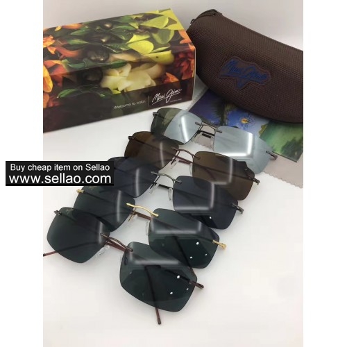 Maui Jim Sunglasses Sandhill Gunmetal Polarized HT Green HT715 - Japan
