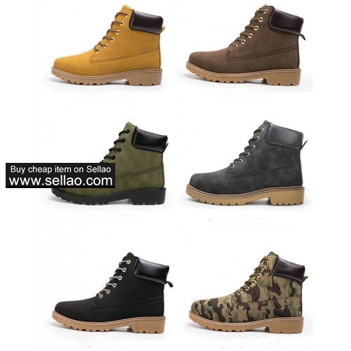 9 Designs New Men Women Shoes Boots Military Boots Outdoor Large-Size Shoes Martin Boots 36-46