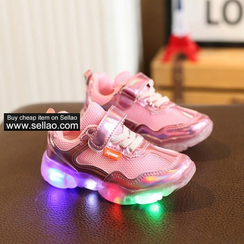 Kids Luminous Shoes Boys Girls Sport Running Shoes Toddler LED Sneakers