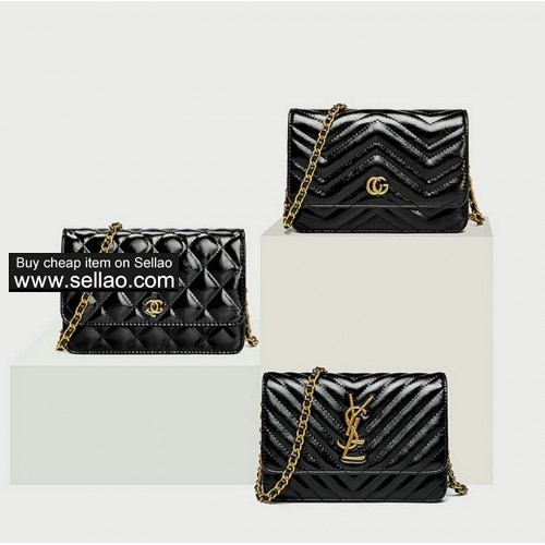 Brand Designer Handbag Wallets Women's Black Chain Shoulder Bags Cross Body Bags Evening Bags Wallet