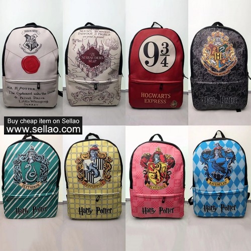 17" PU Print Harry Potter School Bags For Teenagers Students Shoulders Bags Book bag Laptop Backpack