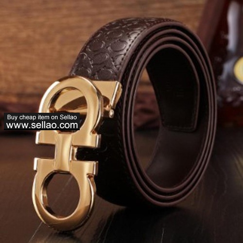 Coffee Belts for men smooth  buckle belt quality designer belt women