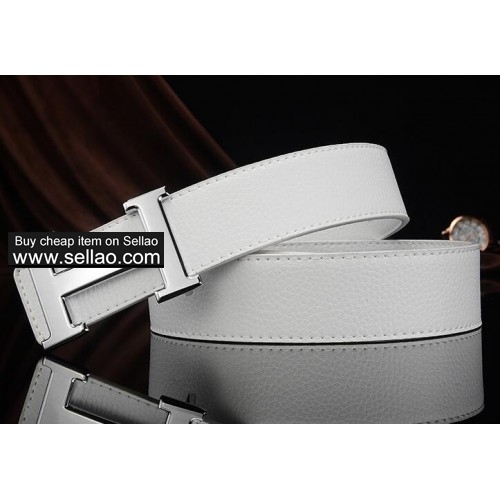 Designer Belt Male and Female belts with silver buckle