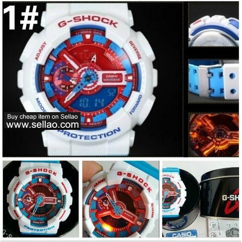 Casio Watch Luxury Brand Metal Box Casio G Shock Ga100 Watch LED Dual Display unisex Sports Watches