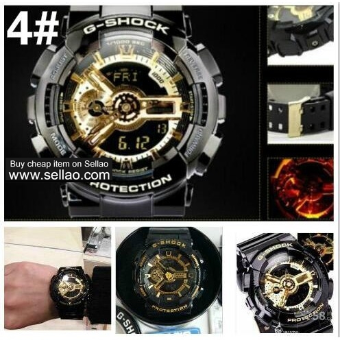 Metal Box+Label Luxury Brand Casio Men Women G Shock Ga100 Sports Watches LED Dual Display Watch
