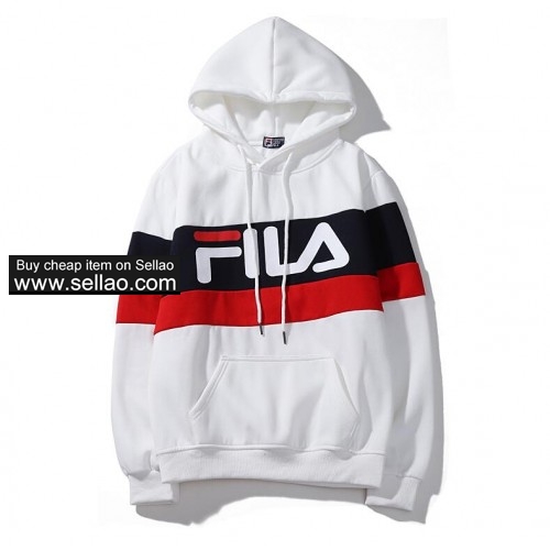 Luxury brand FILA Men Hoodies Streetwear fashion Hooded Pullover mens casual Sport Sweatshirts