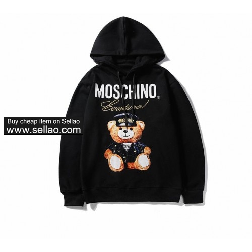 2019 brand Moschino new Men women Hoodies Europe Street fashion Sweatshirt Casual Pullover Outerwear