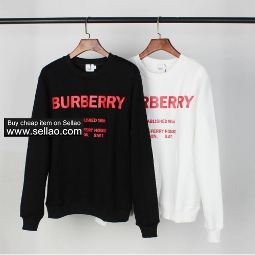 Luxury brand  Burberry logo hoodies men women Pullover Casual sweatsuit hip hop Sweatshirt